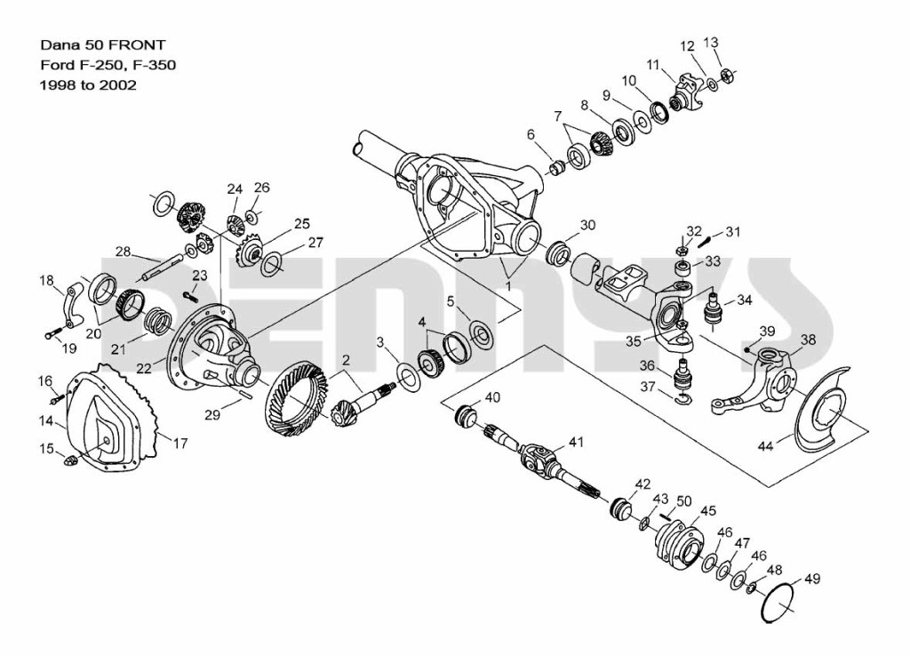 Picture of: Dana  solid front axle and differential parts for Ford Super