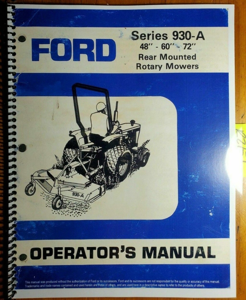 Picture of: Ford -A A    Rear Mounted Rotary Mower – Owner Operator  Manual