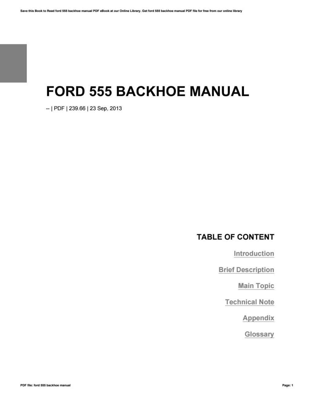 Picture of: Ford  backhoe manual by malove – Issuu