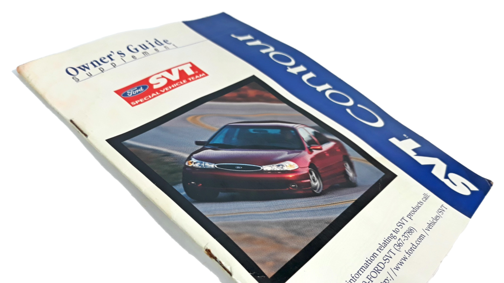 Picture of: FORD CONTOUR SVT OWNERS MANUAL SUPPLEMENT BOOKLET ORIGINAL