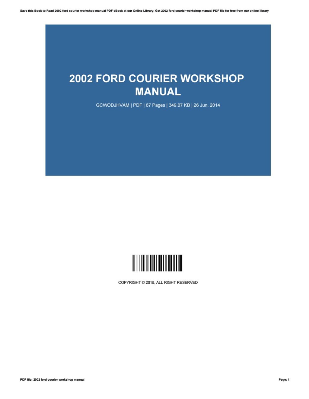 Picture of: ford courier workshop manual by KimJames – Issuu