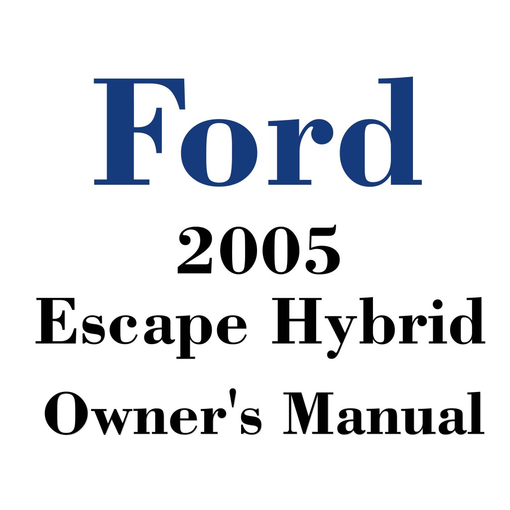 Picture of: Ford Escape Hybrid Owners Manual PDF Digital Download – Etsy