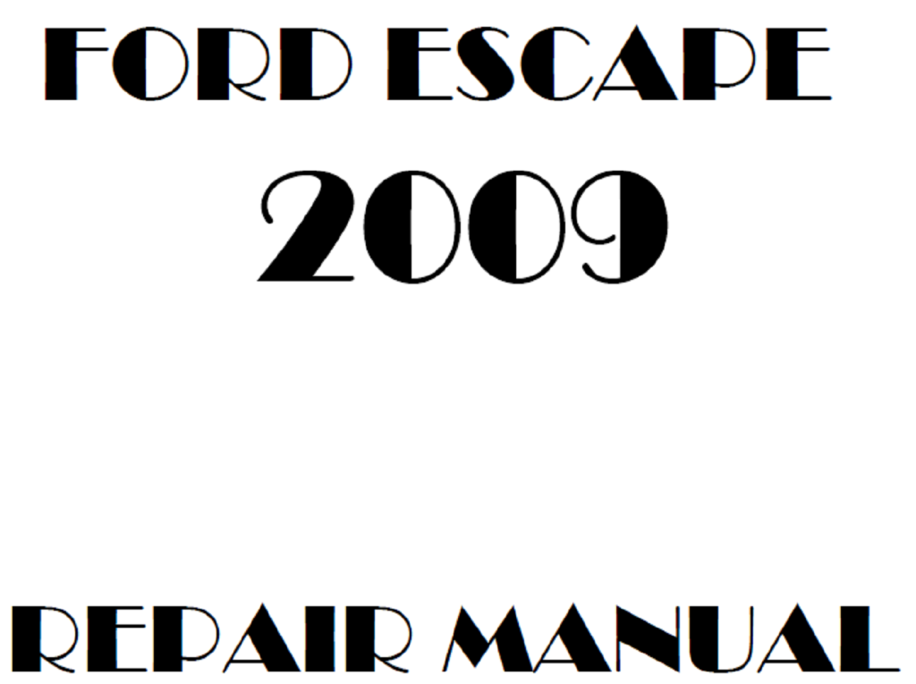 Picture of: Ford Escape repair manual – OEM Factory Service Manual