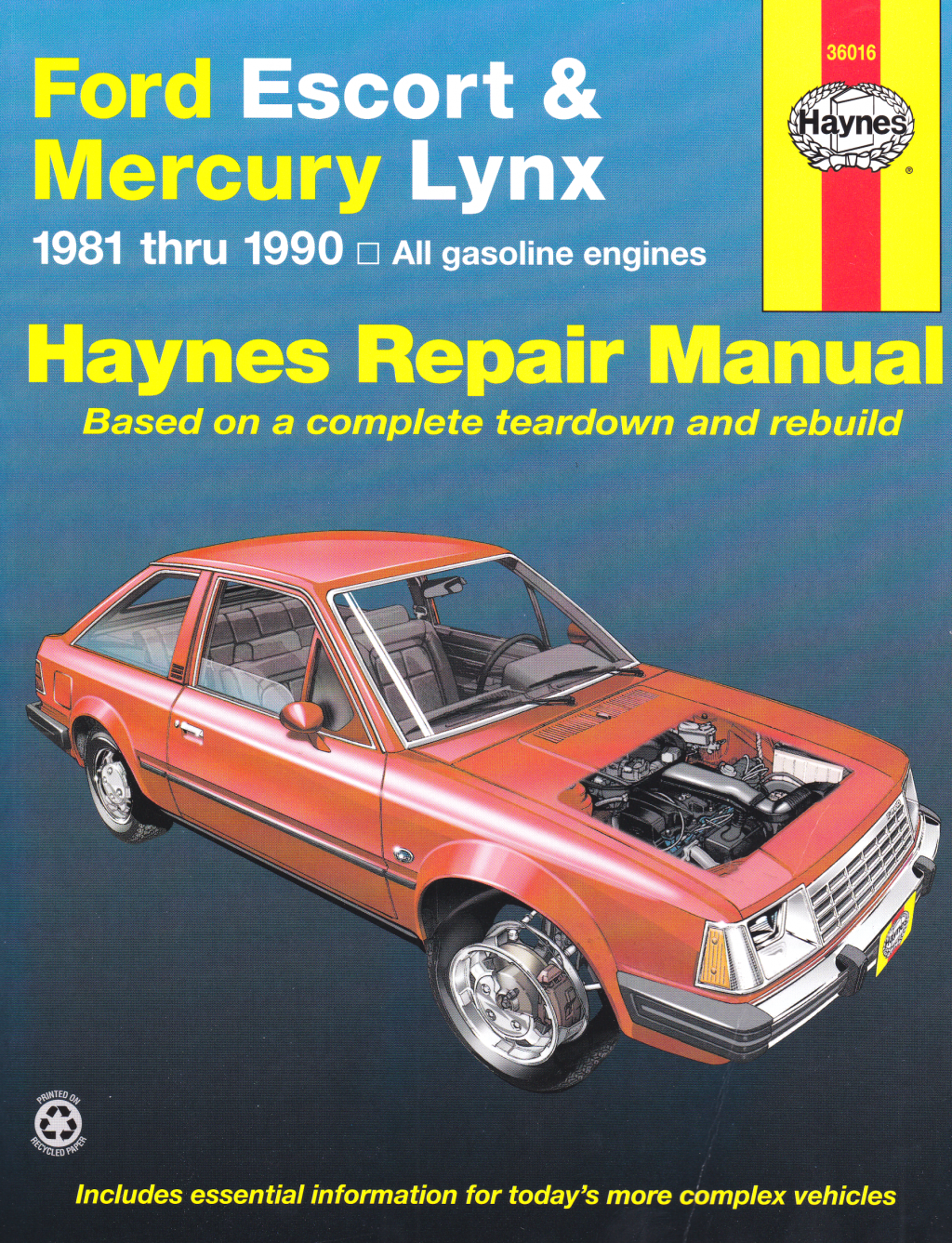 Picture of: Ford Escort & Mercury Lynx (-) – Repair Manual Haynes  (Reparaturanleitung)