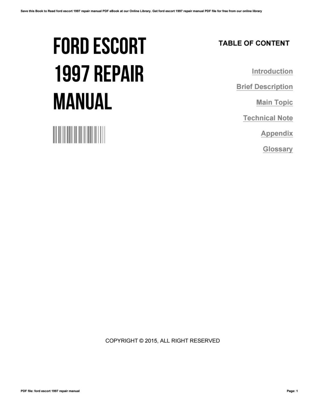 Picture of: Ford escort  repair manual by RobertHall – Issuu