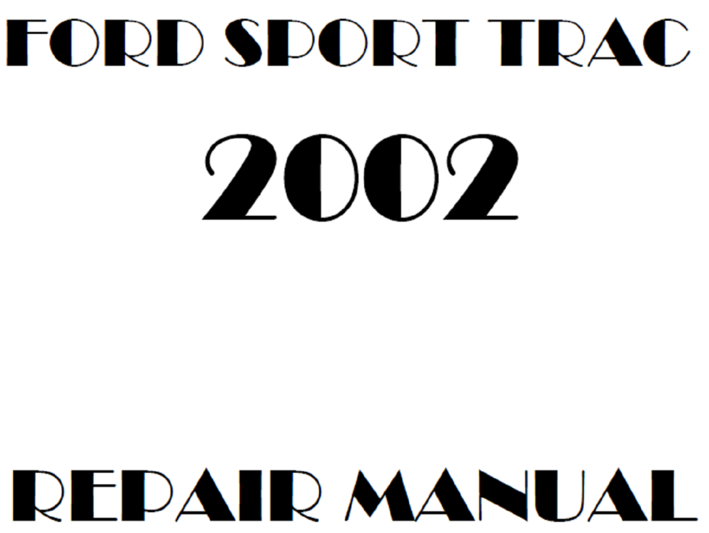Picture of: Ford Explorer Sport repair manual – OEM Factory Manual