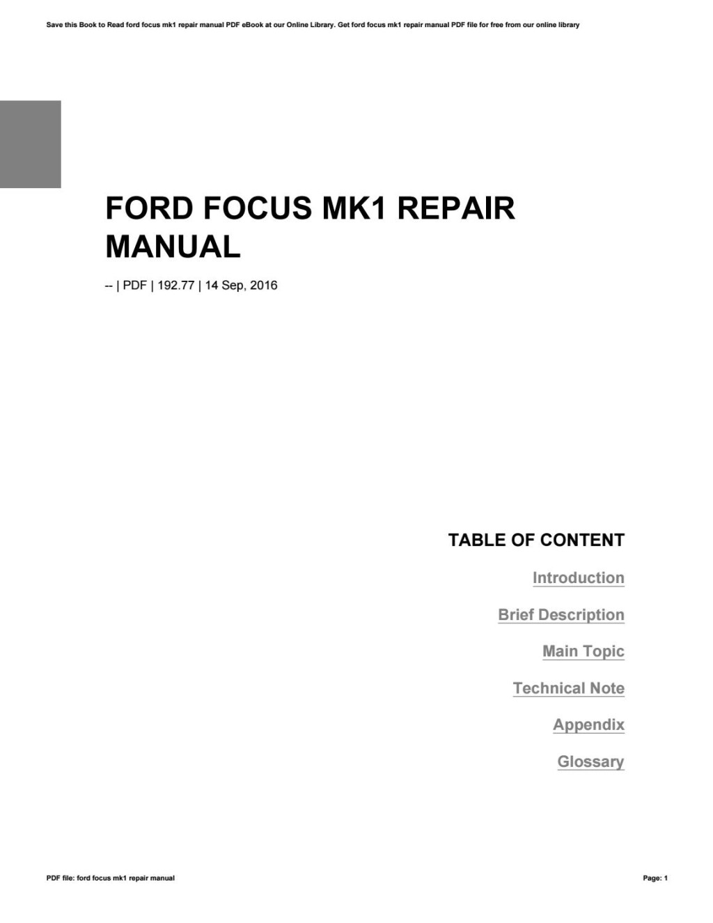 Picture of: Ford focus mk repair manual by jomanaserukia – Issuu