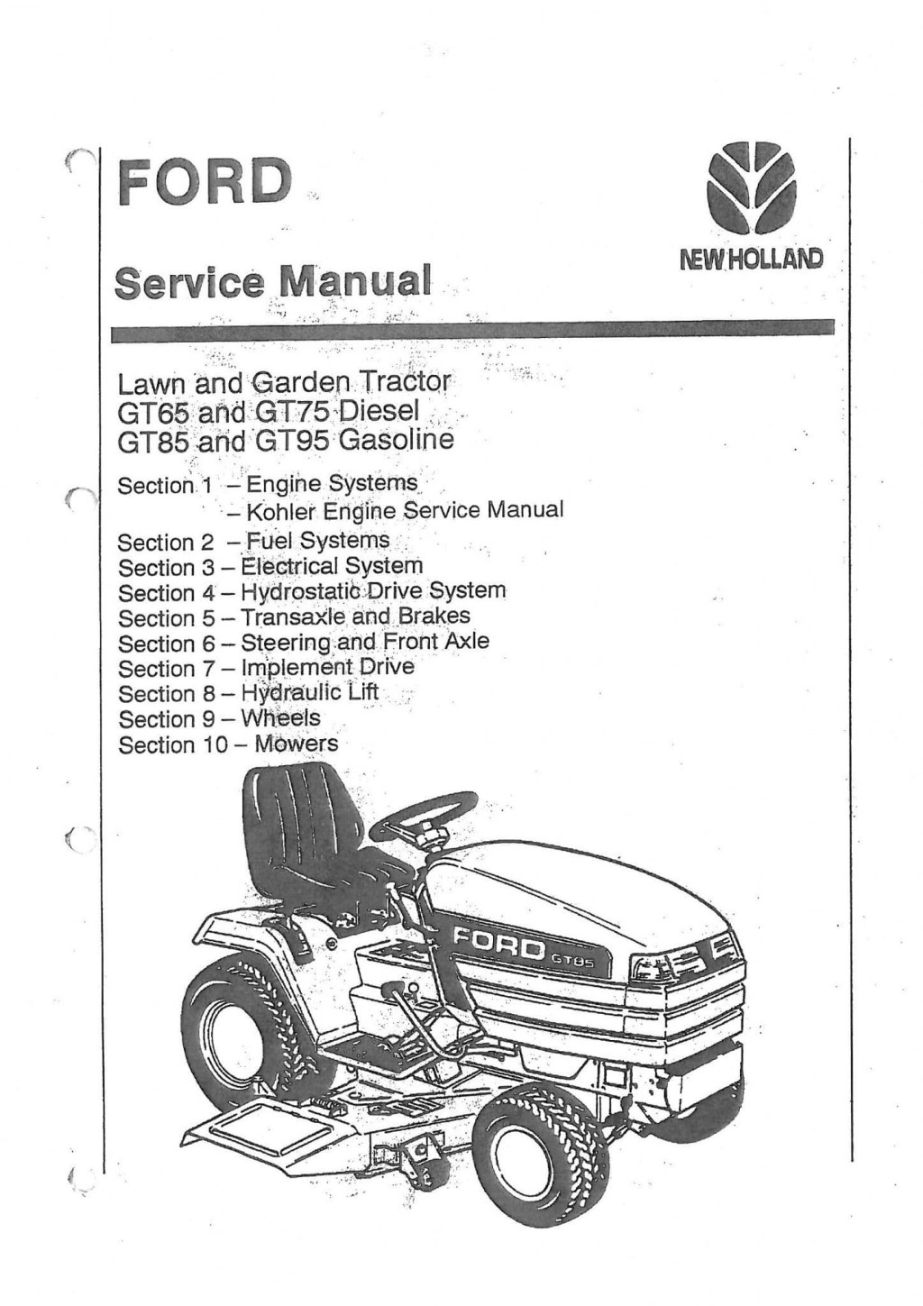 Picture of: Ford Garden and Lawn Tractor GT GT GT GT Workshop Service Manual  Electrical System, Drive