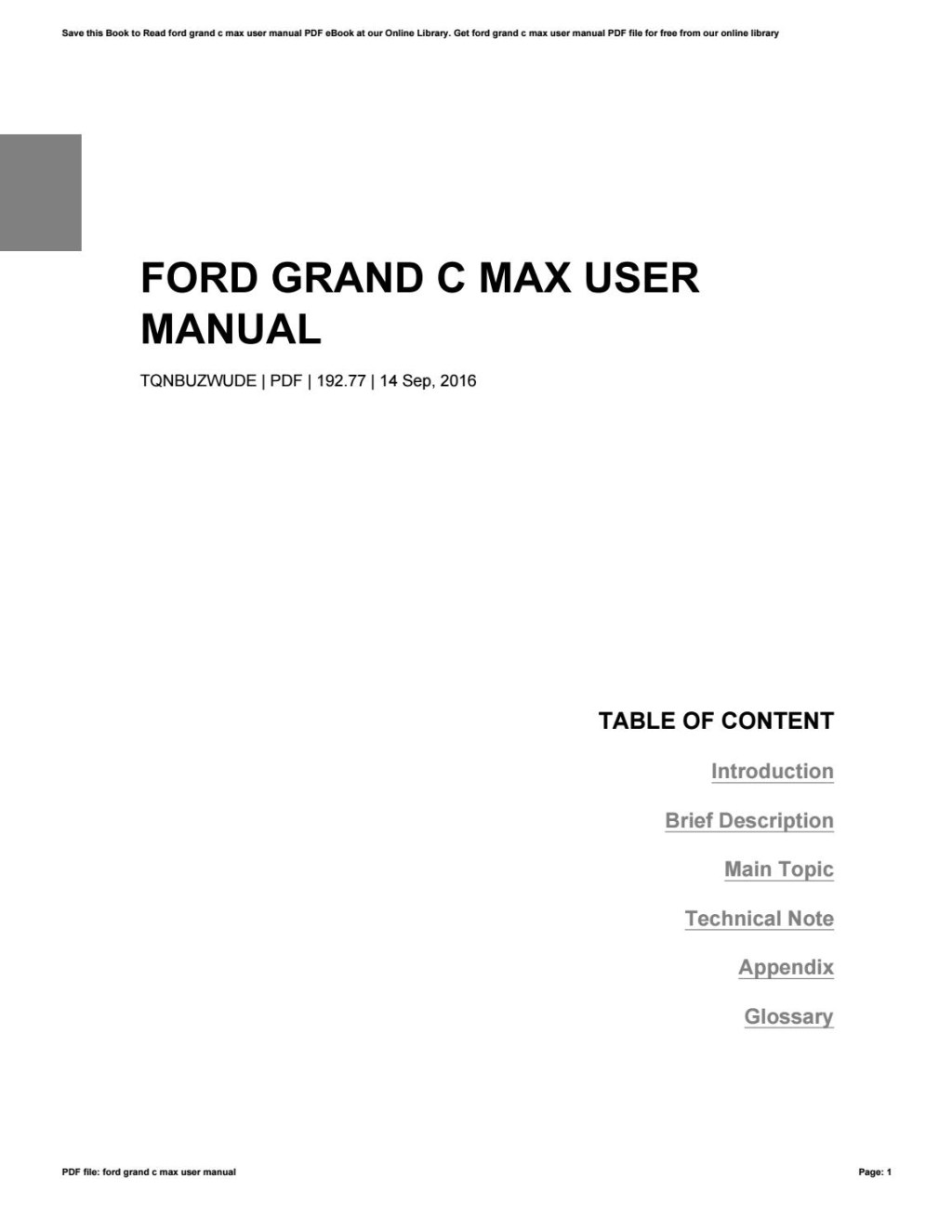 Picture of: Ford Grand C Max User Manual by petersonh – Issuu