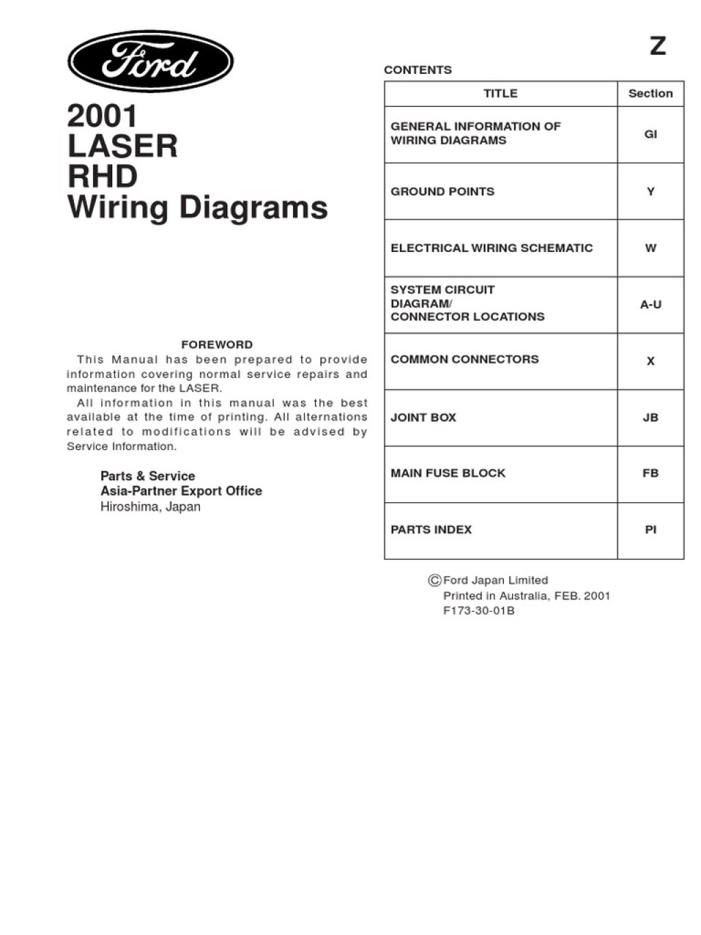 Picture of: Ford Laser Wiring Diagrams  PDF  Electrical Connector  Color
