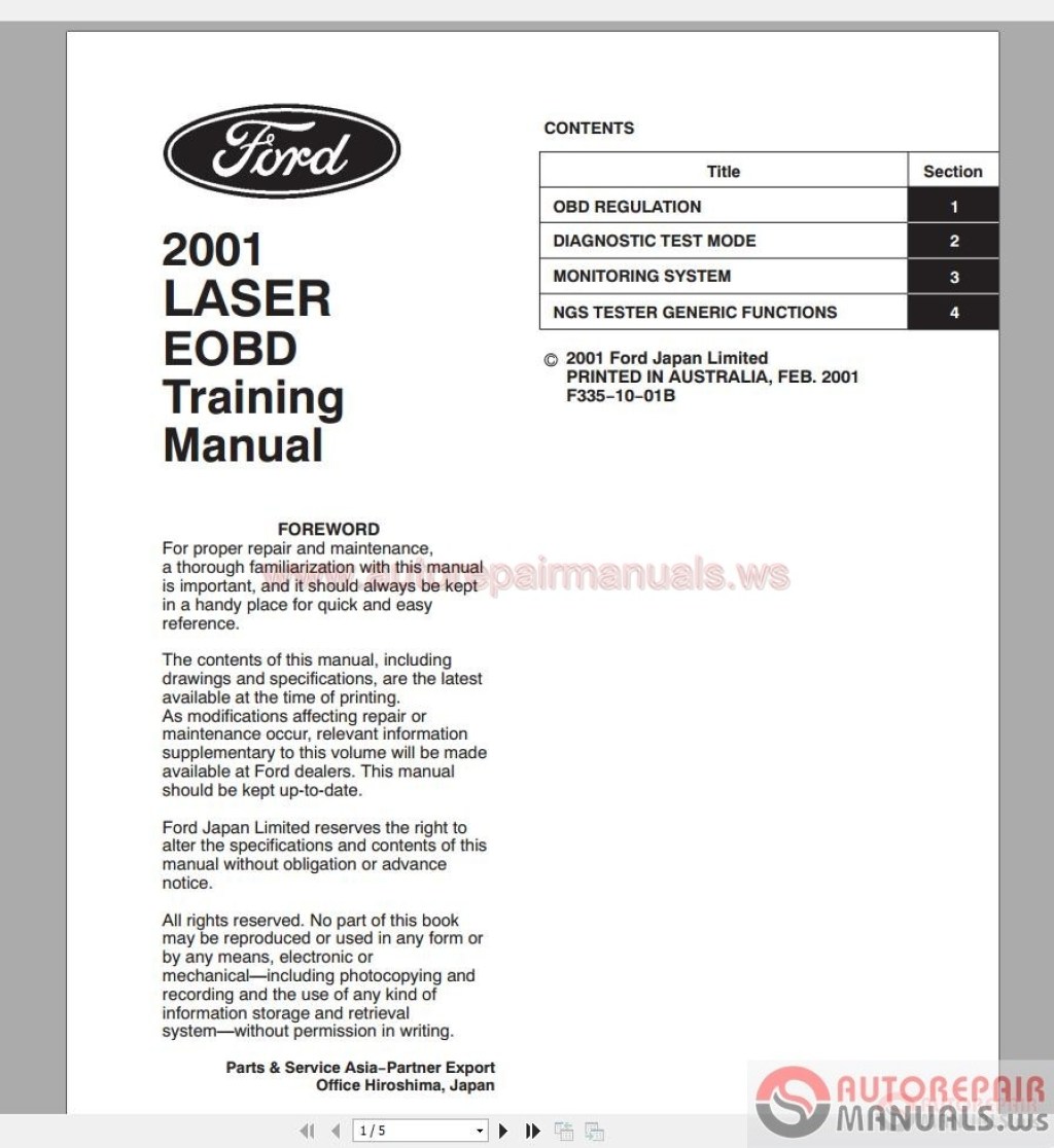 Picture of: Ford LASER  Workshop Manual  Auto Repair Manual Forum – Heavy