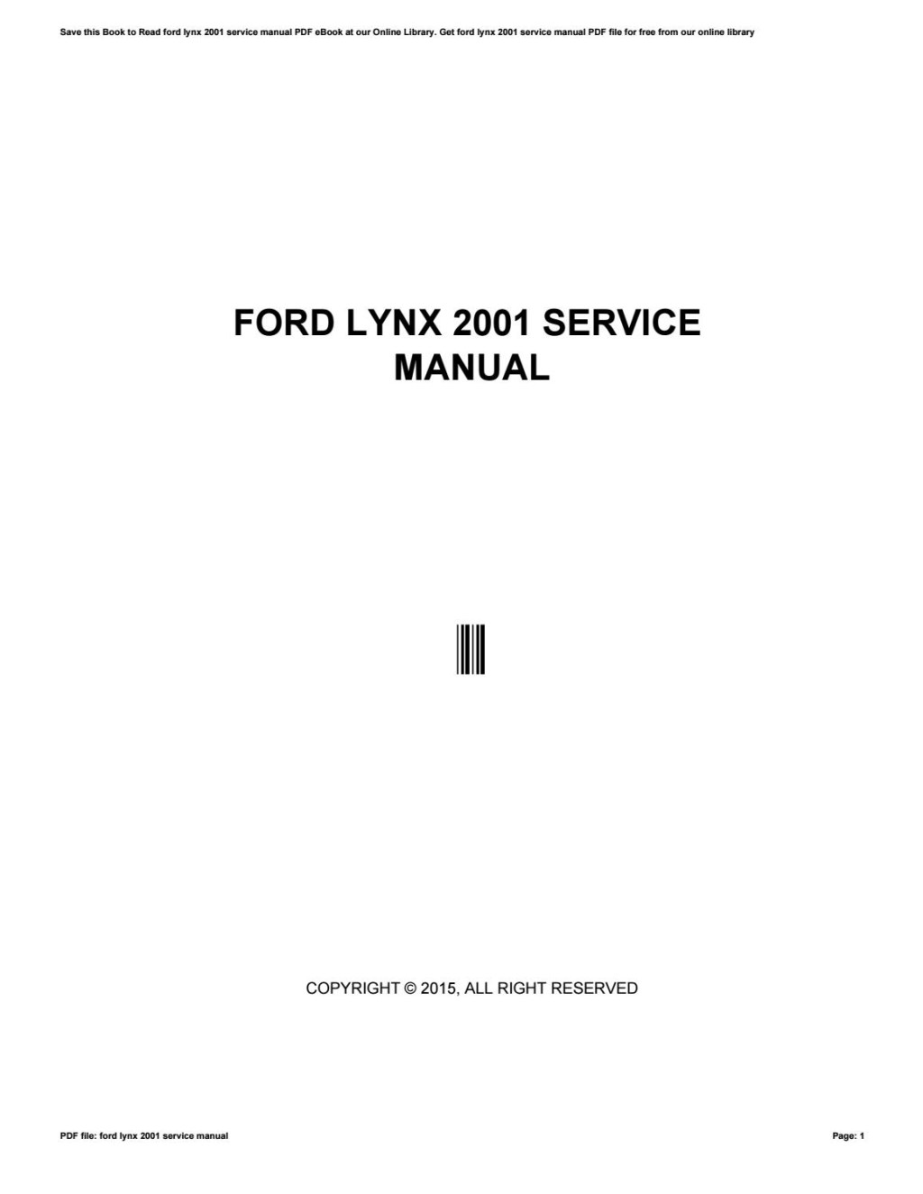 Picture of: Ford lynx  service manual by jakangabare – Issuu
