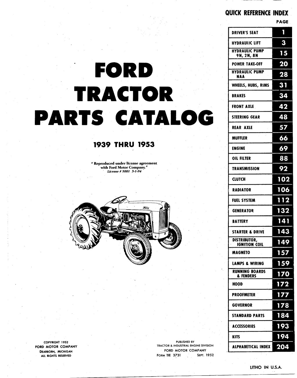 Picture of: Ford Master Tractor Parts Manual n n n Naa by MaxineSilveirad