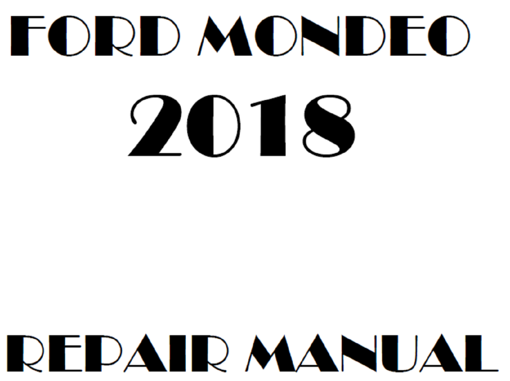 Picture of: Ford Mondeo repair manual – OEM Factory Service Manual