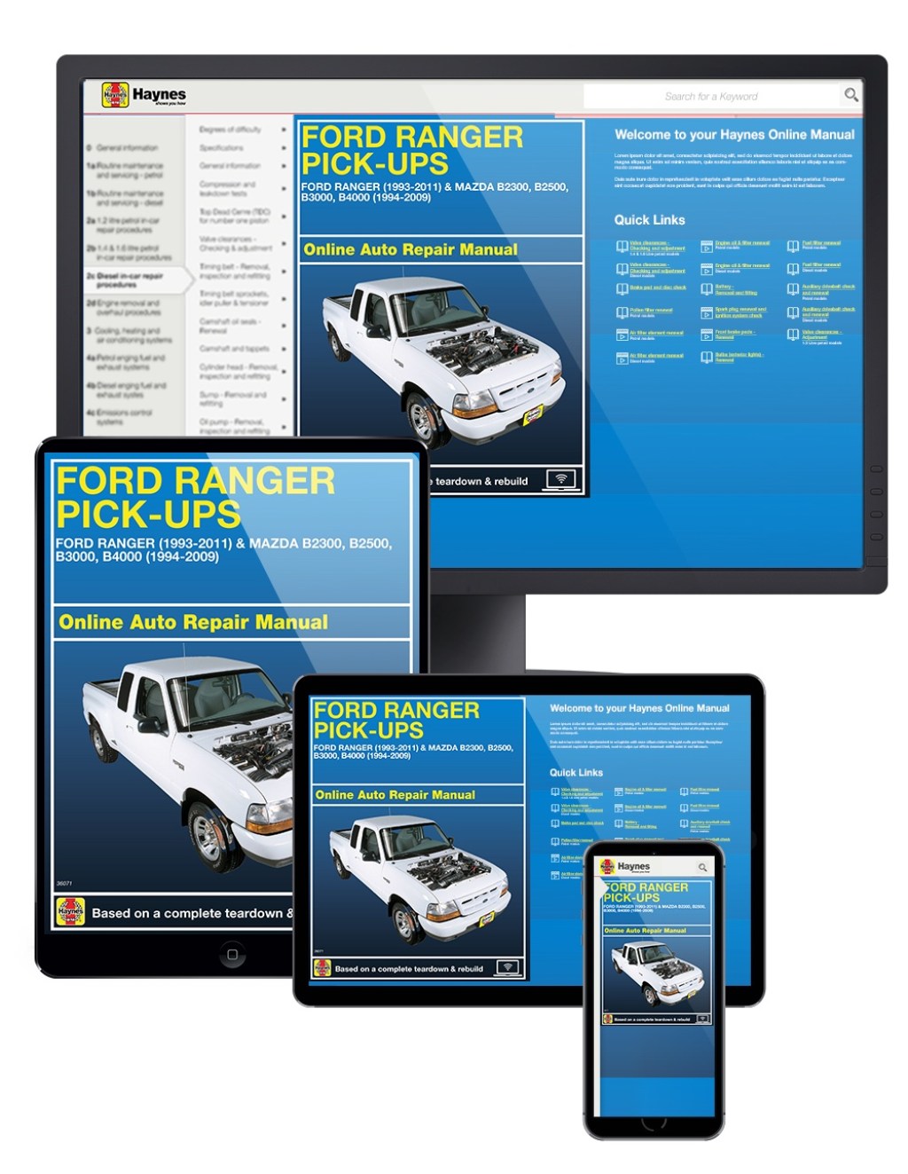 Picture of: Ford Ranger (-) and Mazda B/B/B/B (-) Haynes Online  Manual