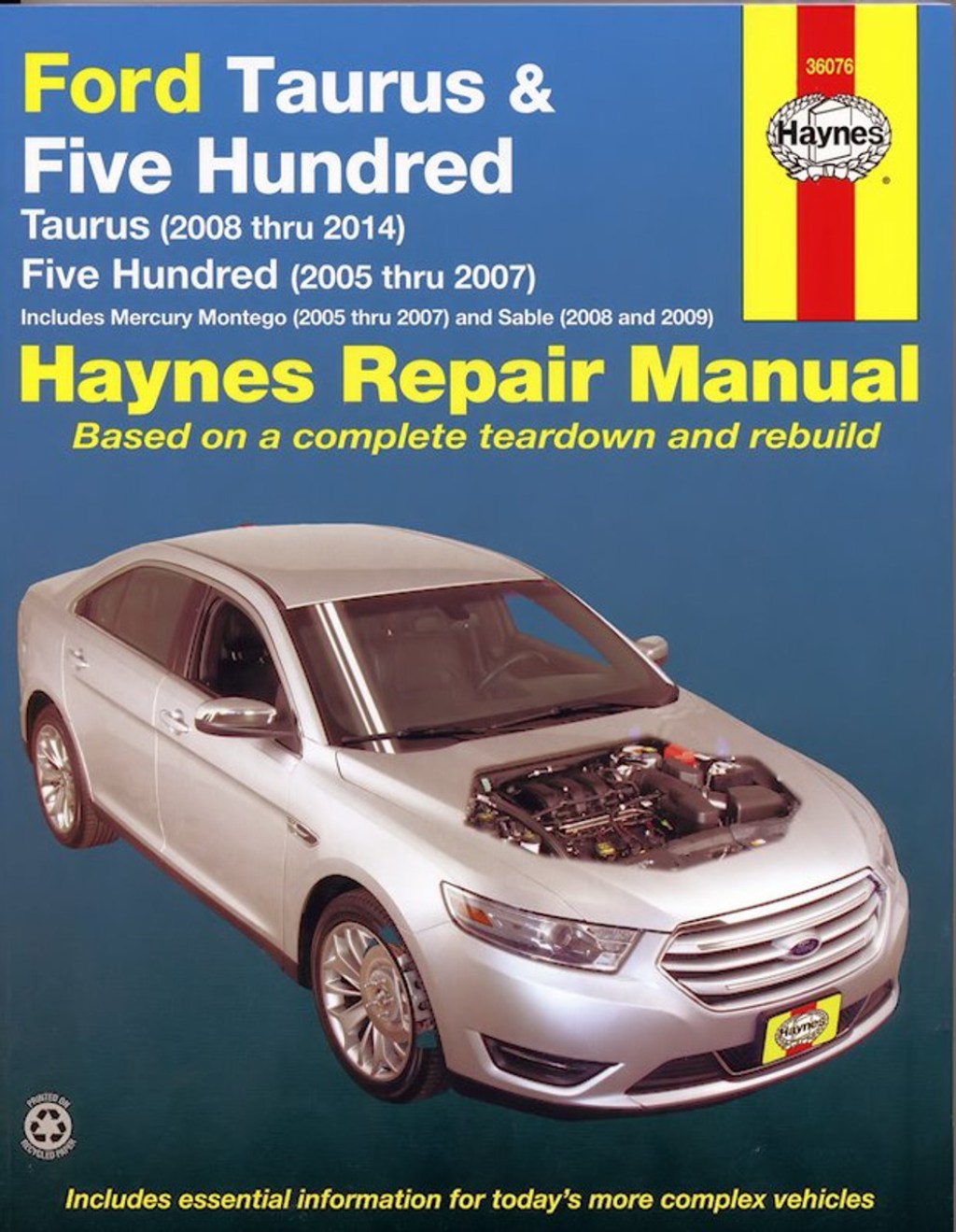 Picture of: Ford Taurus, Five Hundred Repair Manual: –