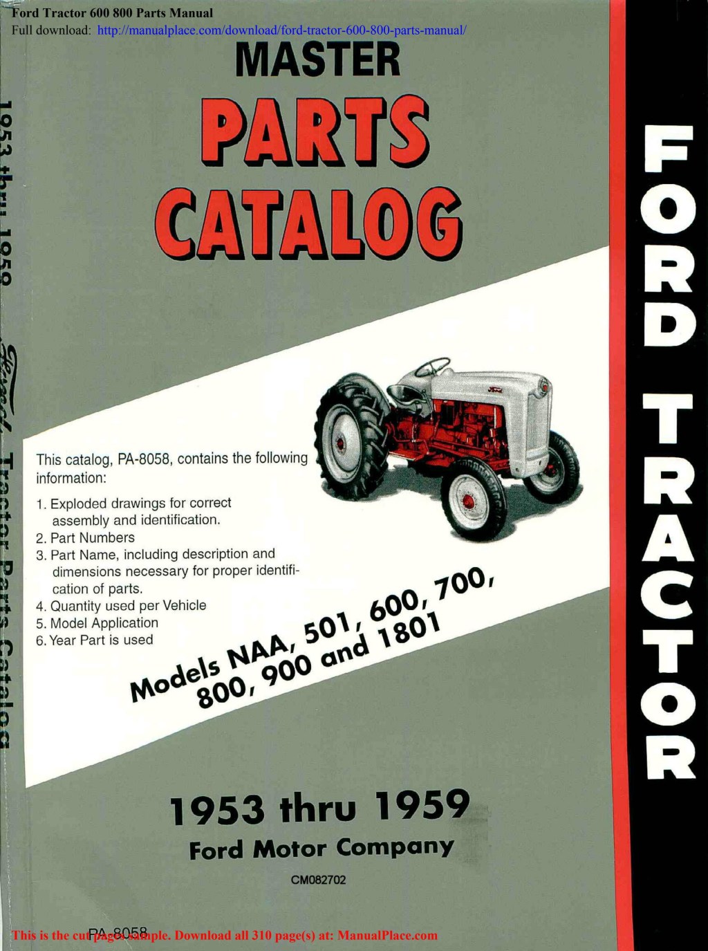 Picture of: Ford Tractor   Parts Manual by VirginiaAguirrem – Issuu