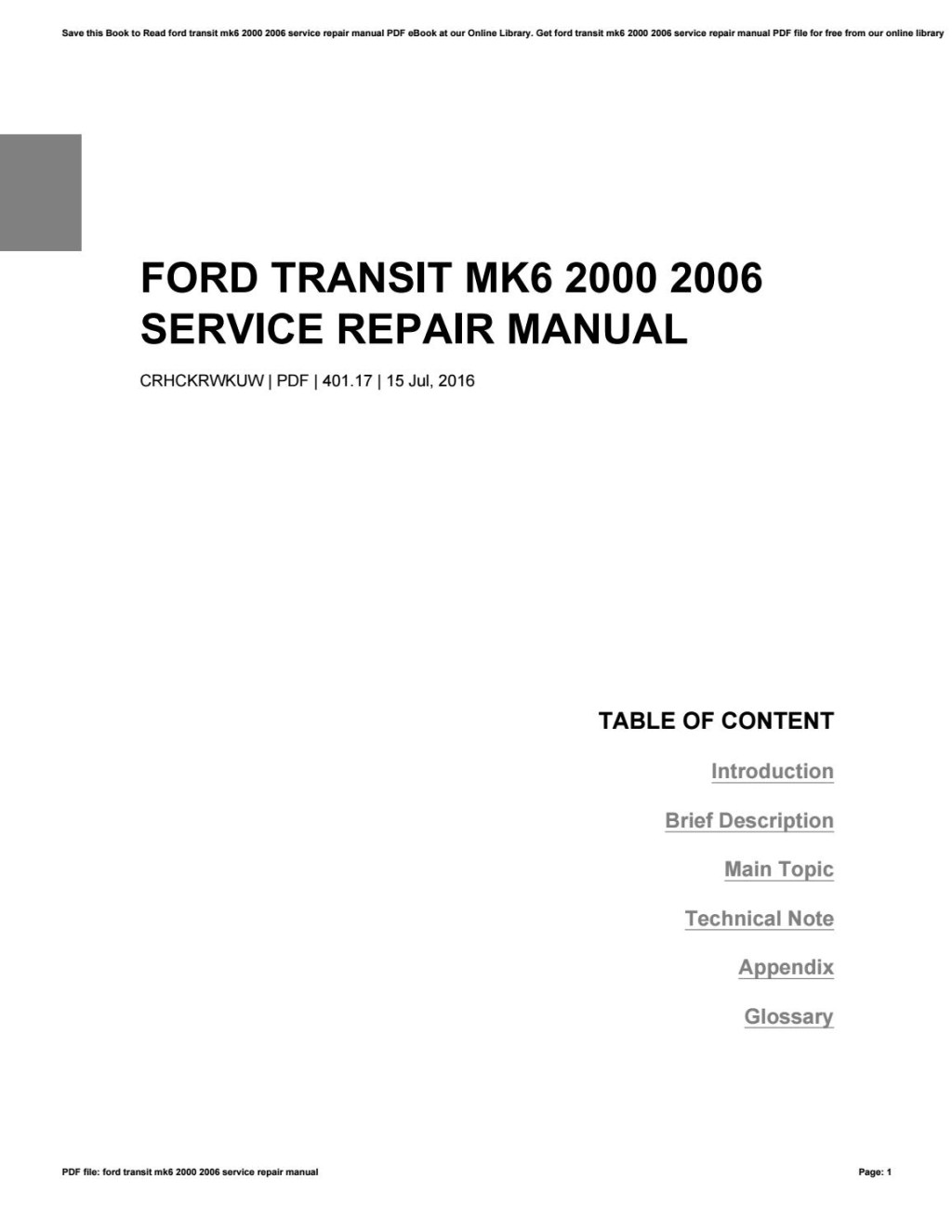 Picture of: Ford transit mk  200 service repair manual by sendu – Issuu