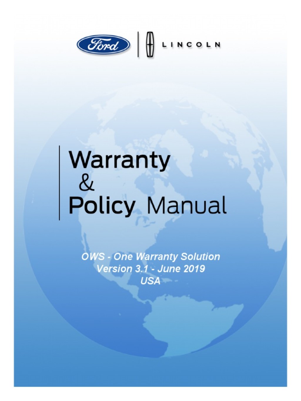 Picture of: Ford Warranty and Policy Manual  PDF  Ford Motor Company