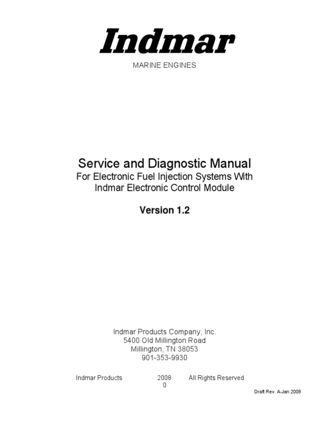 Picture of: Indmar Diagnostic Manual Version