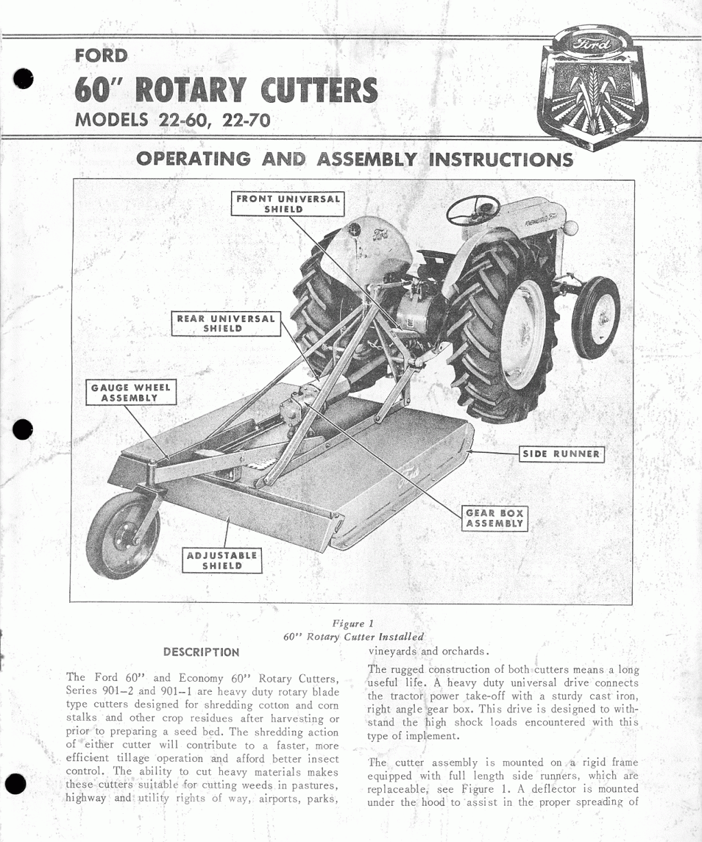 Picture of: Rotary Cutter (-/) – Owner’s Manual
