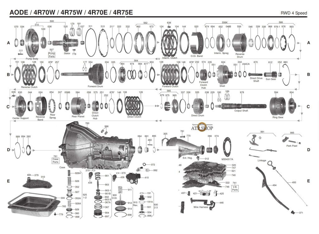 Picture of: RW Transmission repair manuals (AOD-E ) – Rebuild instructions