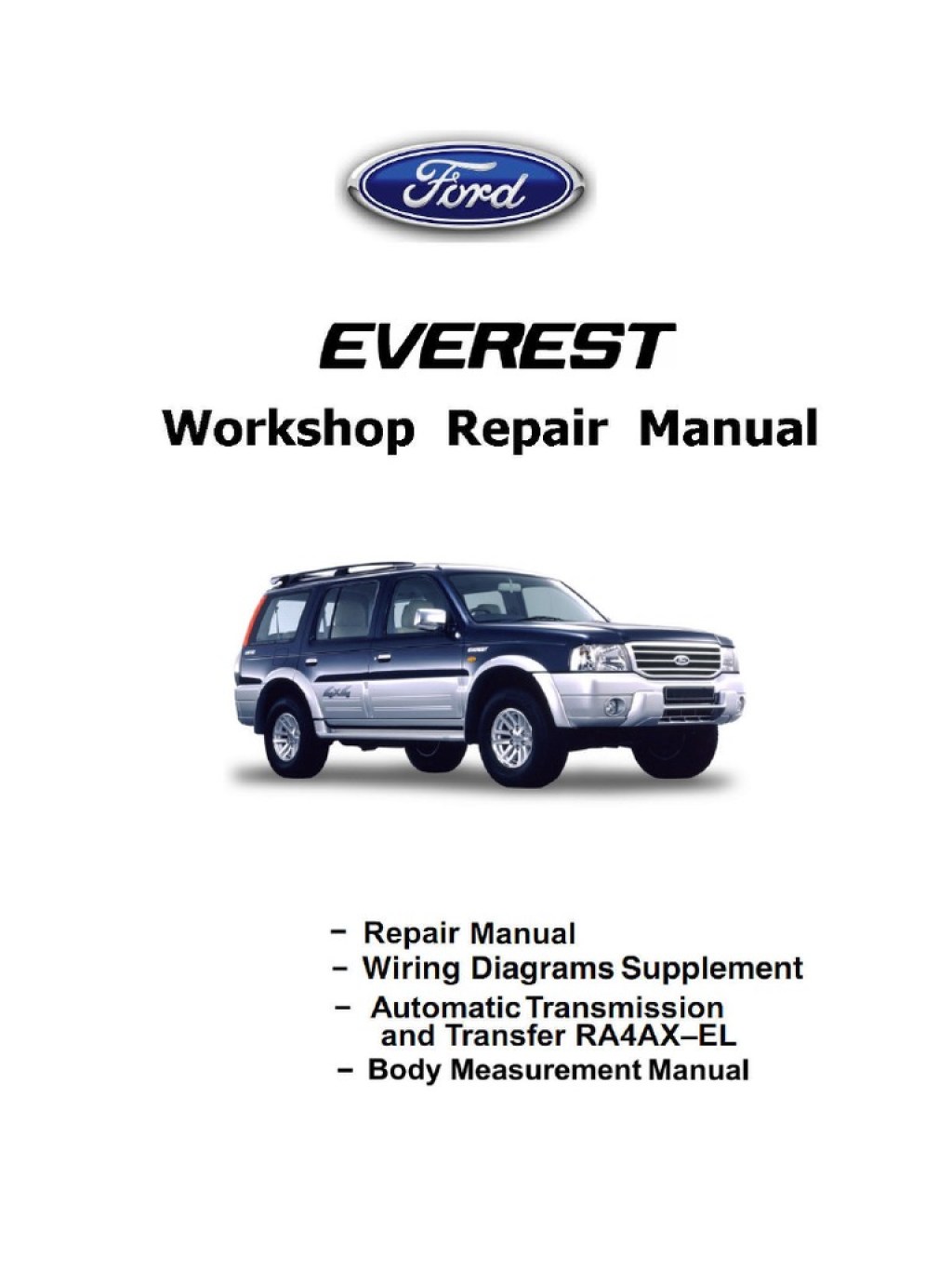 Picture of: Service Manual FORD Everest –  PDF  Throttle  Ignition