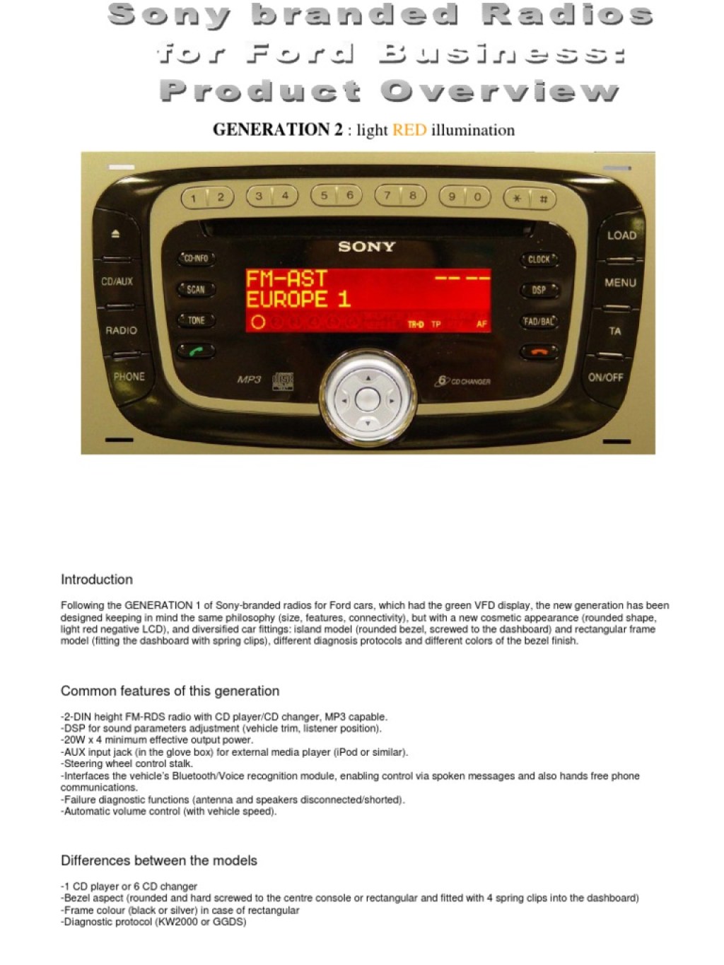 Picture of: Sony CDX Fsjd  PDF  Digital Technology  Information And