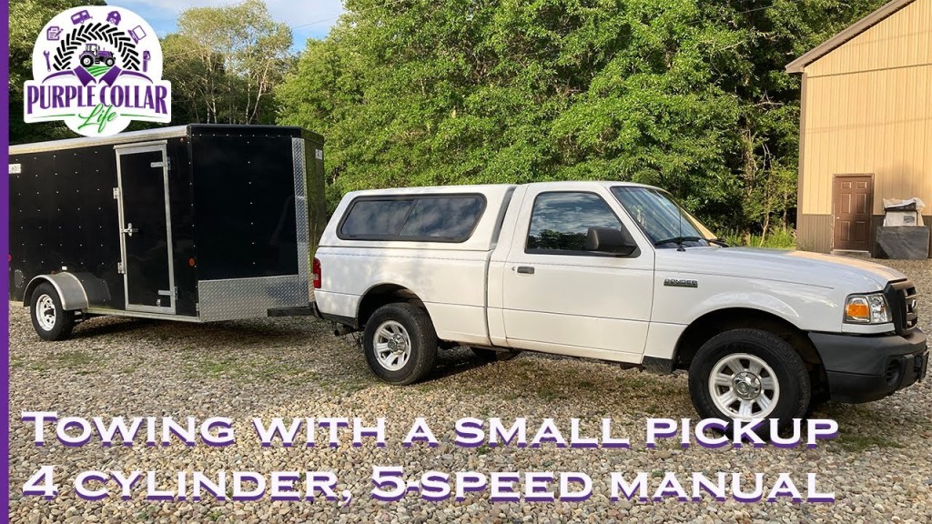 Picture of: #: Towing a trailer with a  cylinder  speed small pickup truck. Ford  Ranger .L DOHC.