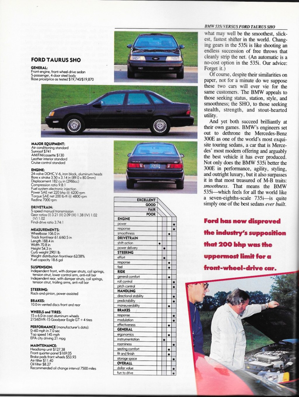 Picture of: Vintage Review:  Ford Taurus SHO – American Showstopper
