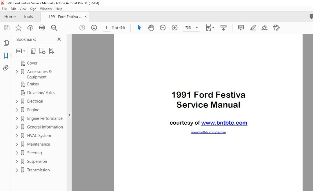 Picture of: Ford Festiva Service Manual – PDF DOWNLOAD – HeyDownloads