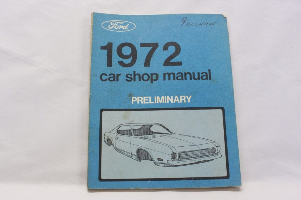 Picture of: Ford Preliminary Car Shop Service Manual Mustang Torino Lincoln Mercury