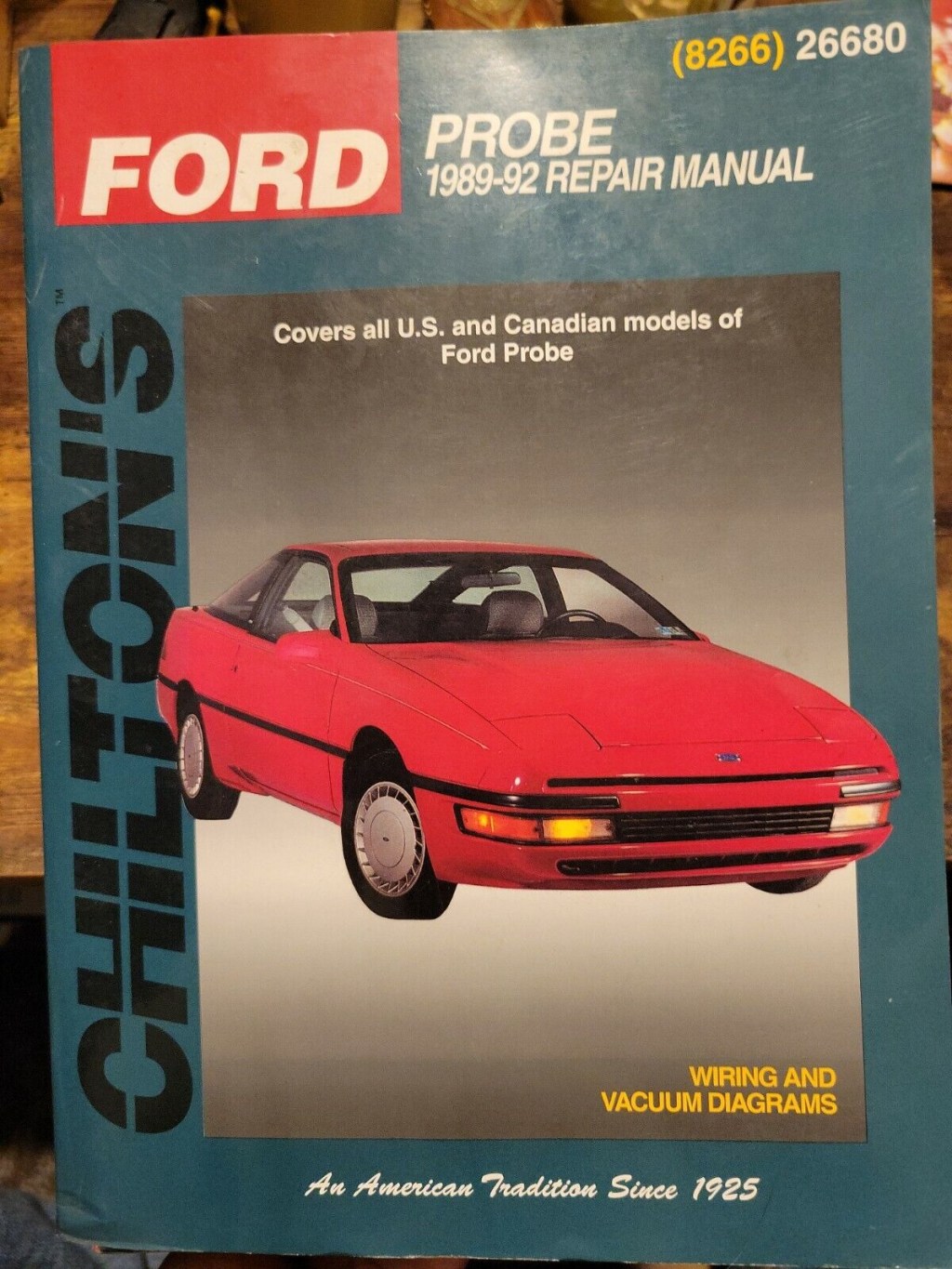 Picture of: –  Ford Probe Service Repair Manual Chilton’s  All Canadian &  U.S.
