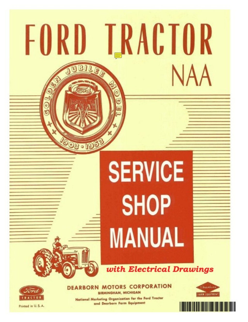 Picture of: FORD TRACTOR Model NAA Service Manual