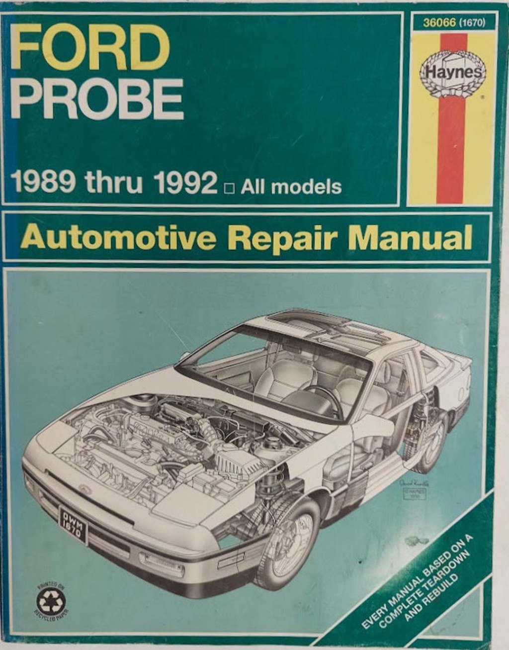 Picture of: Haynes Auto Repair Manual Ford Probe   – Etsy Österreich