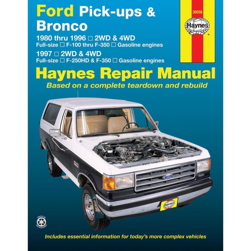 Picture of: Haynes Repair Manual – Ford F, F, Bronco, FHD, F Pick-Ups  -,