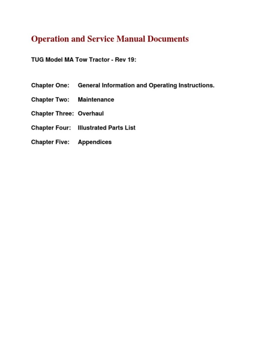 Picture of: Tug MA  Maint and IPC PDF  PDF  Fires  Tractor